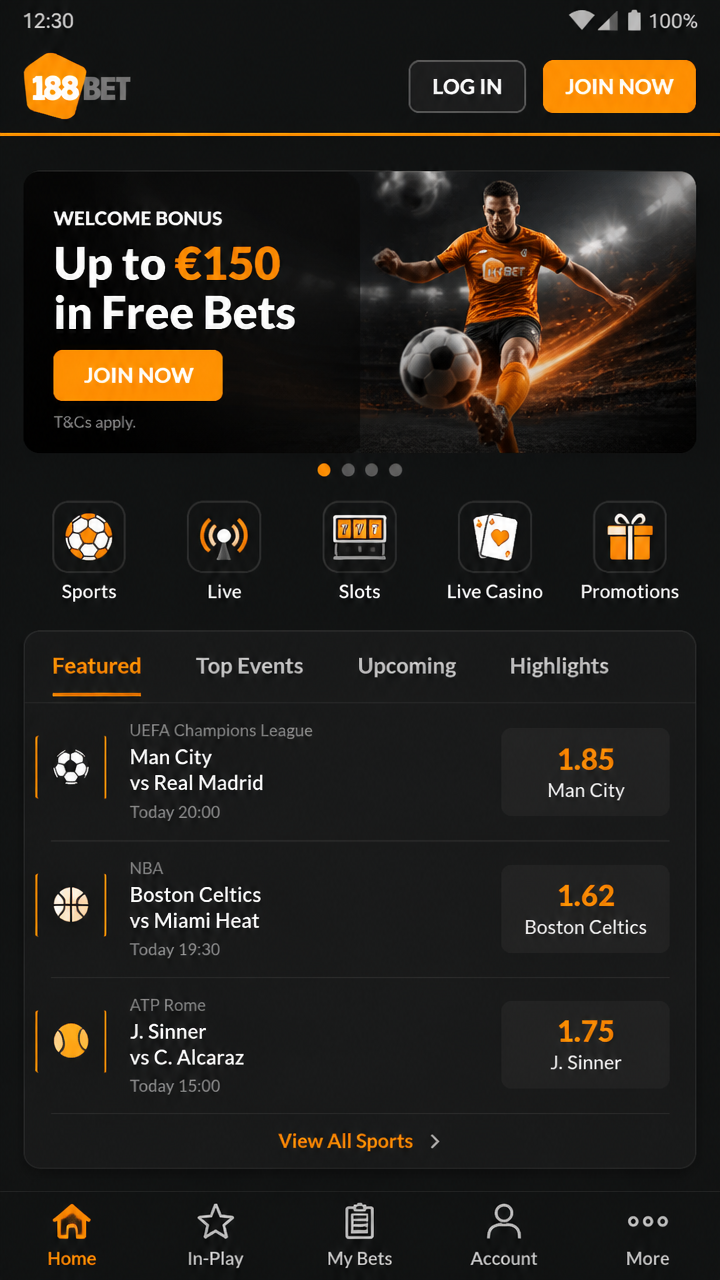 Aplikasi 188BET screenshot 2