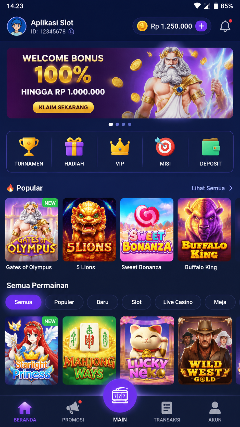 Aplikasi Slot screenshot 2