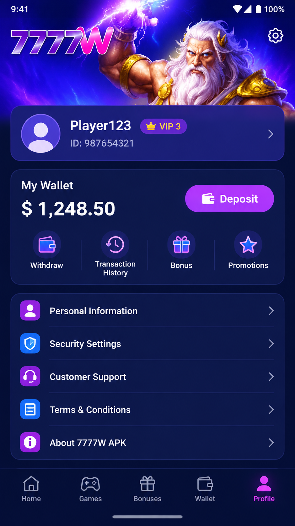 7777W APK screenshot 3