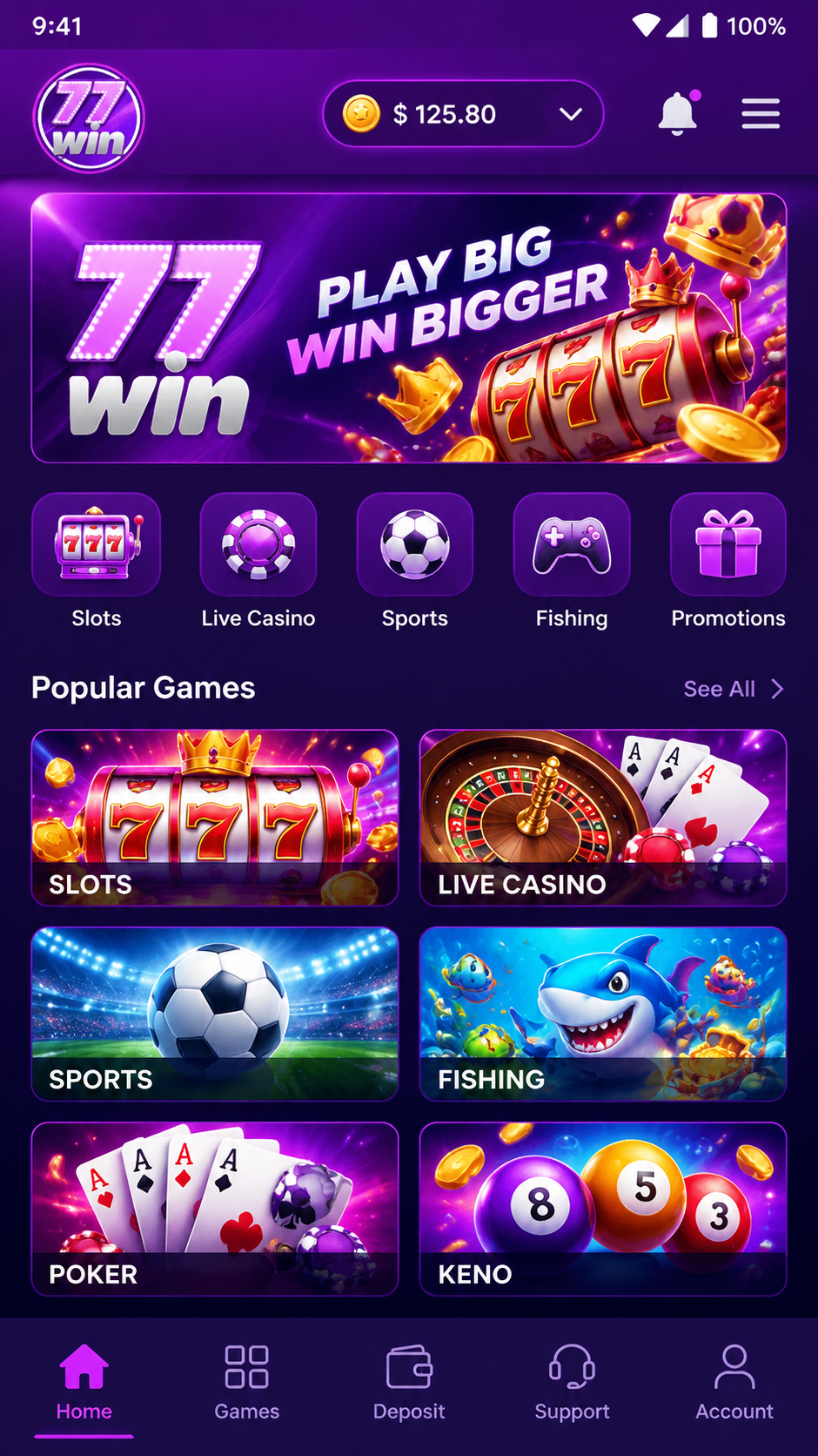 77WIN screenshot 2
