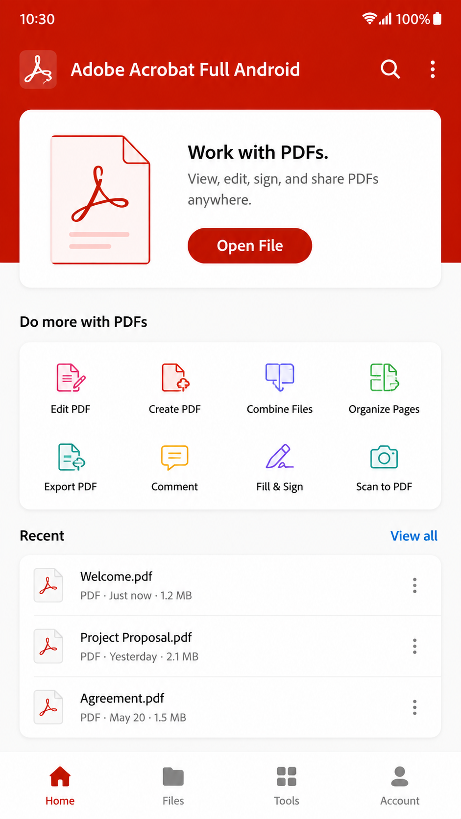 Adobe Acrobat Full Android screenshot 1