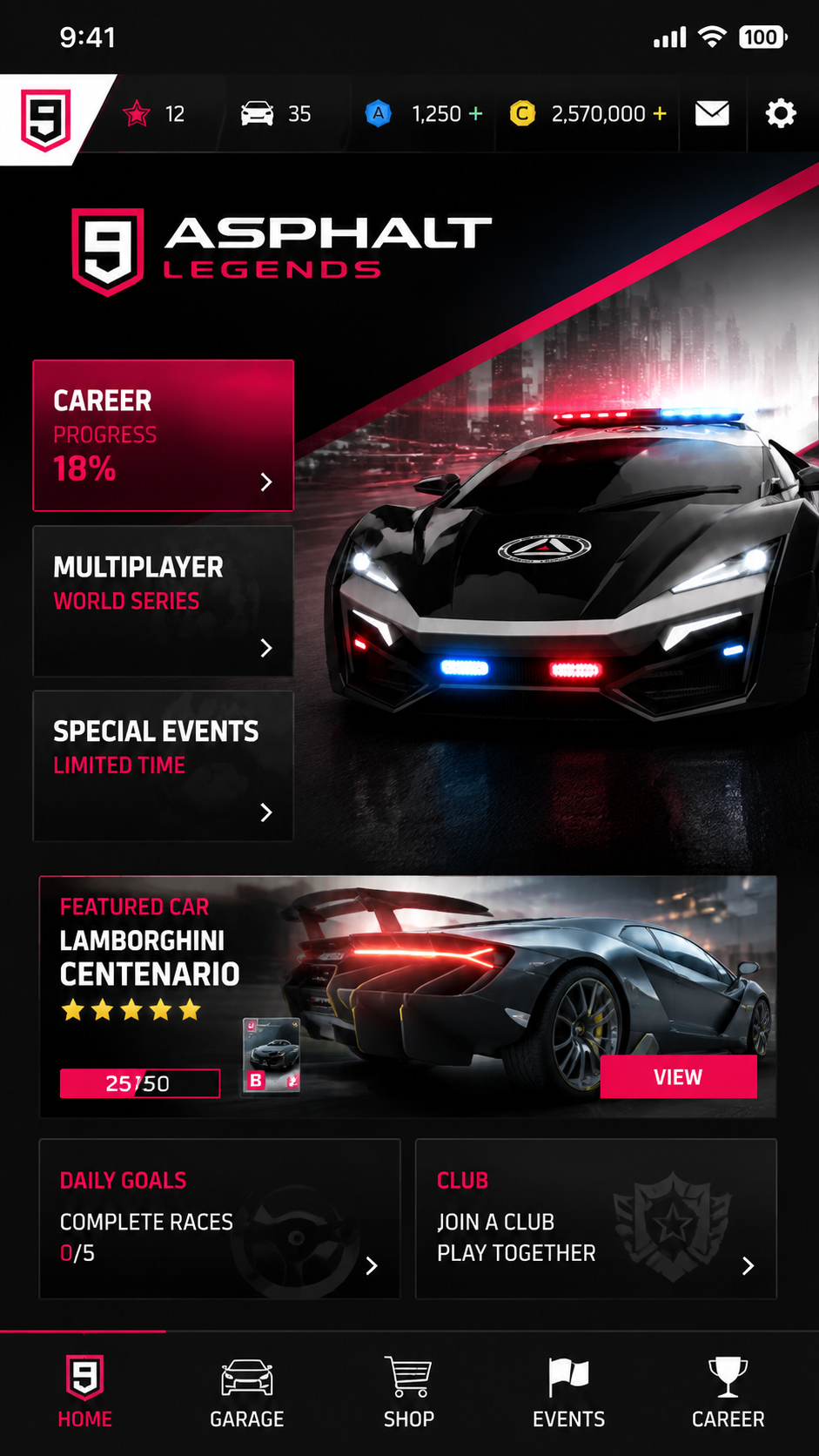 Asphalt 9 screenshot 1