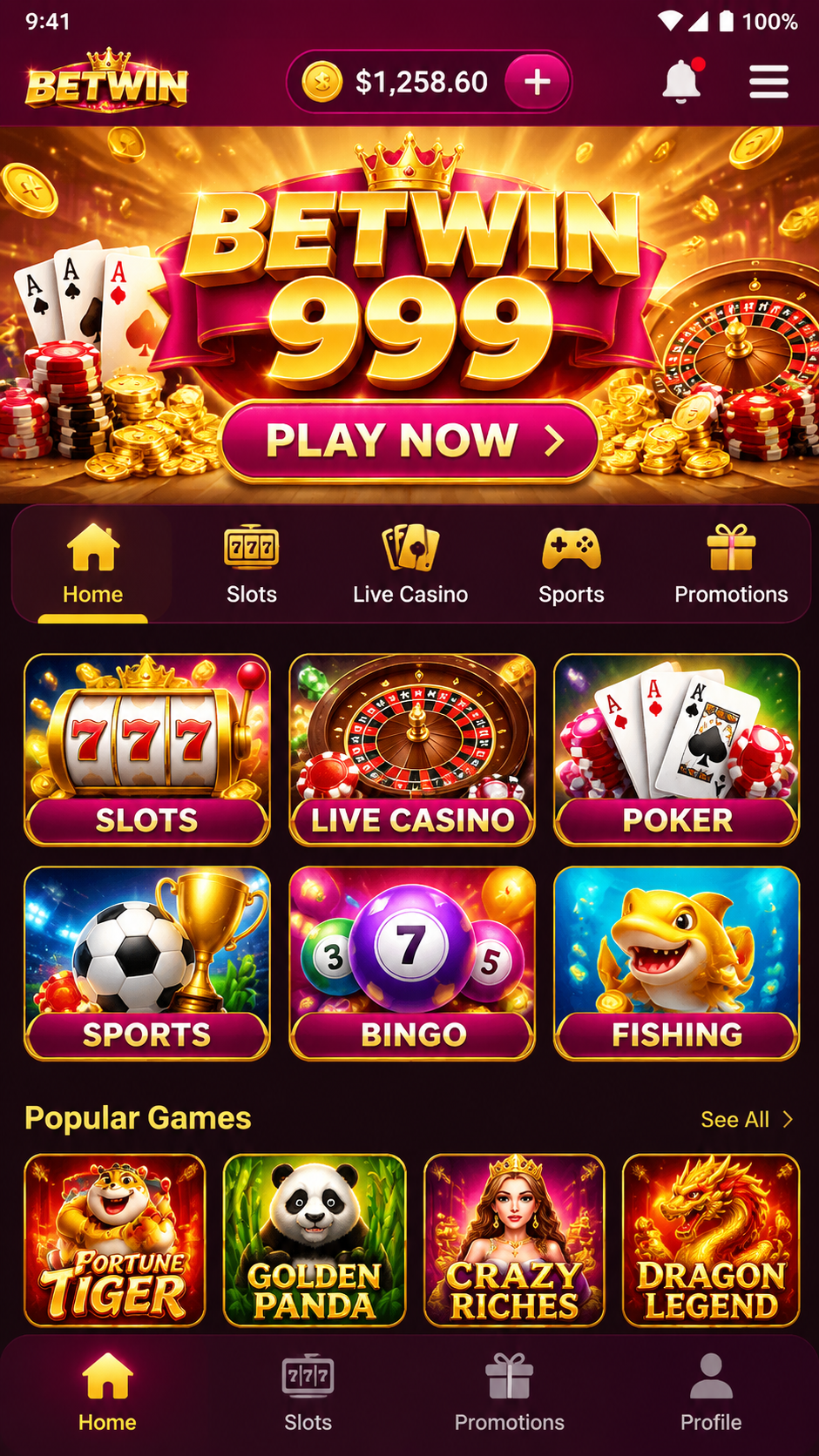 Tangkapan layar BetWin999 1