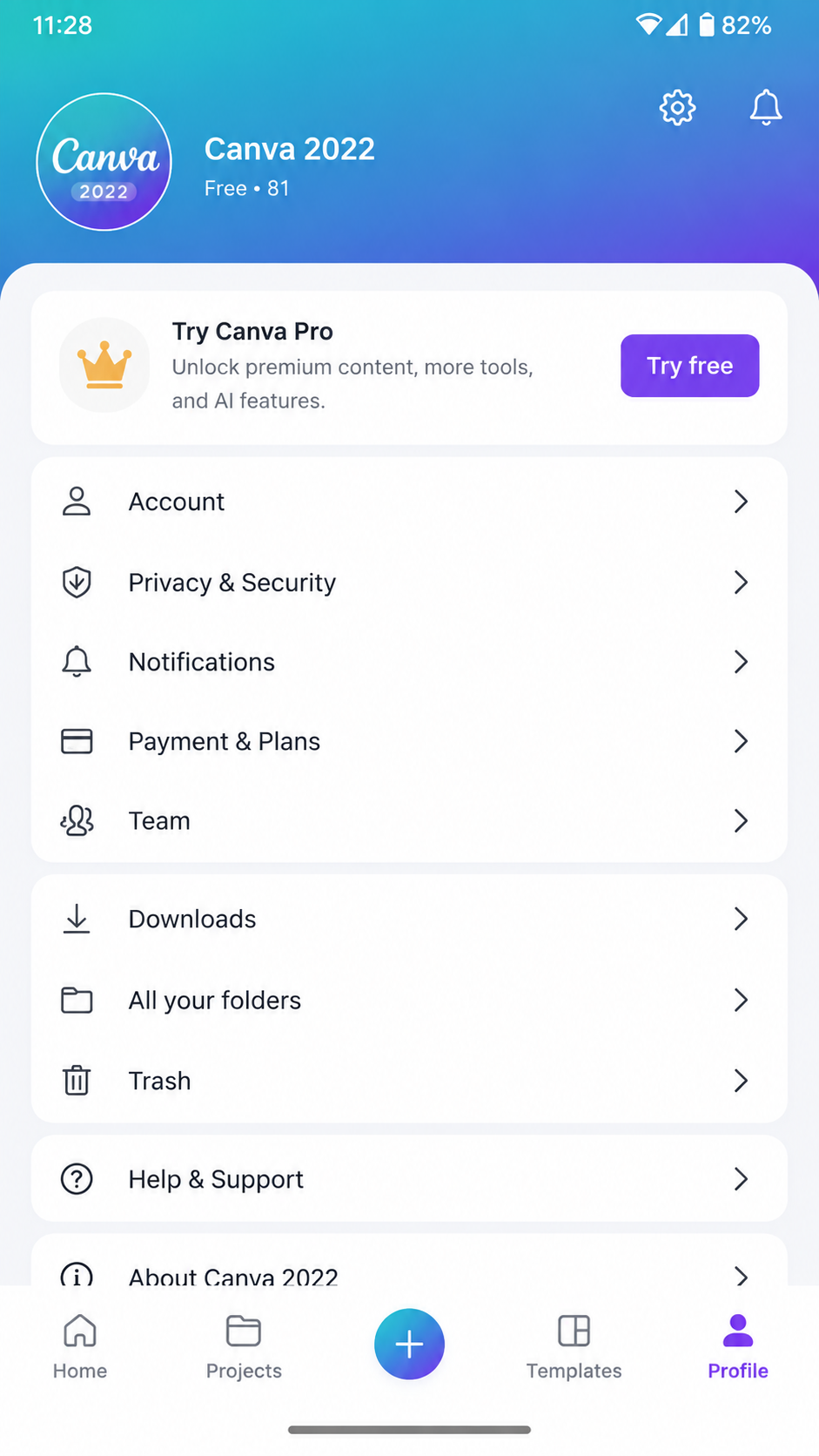 Canva 2022 screenshot 3