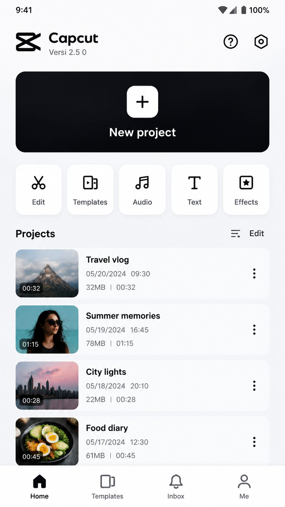 Capcut Versi 2.5 0 screenshot 1