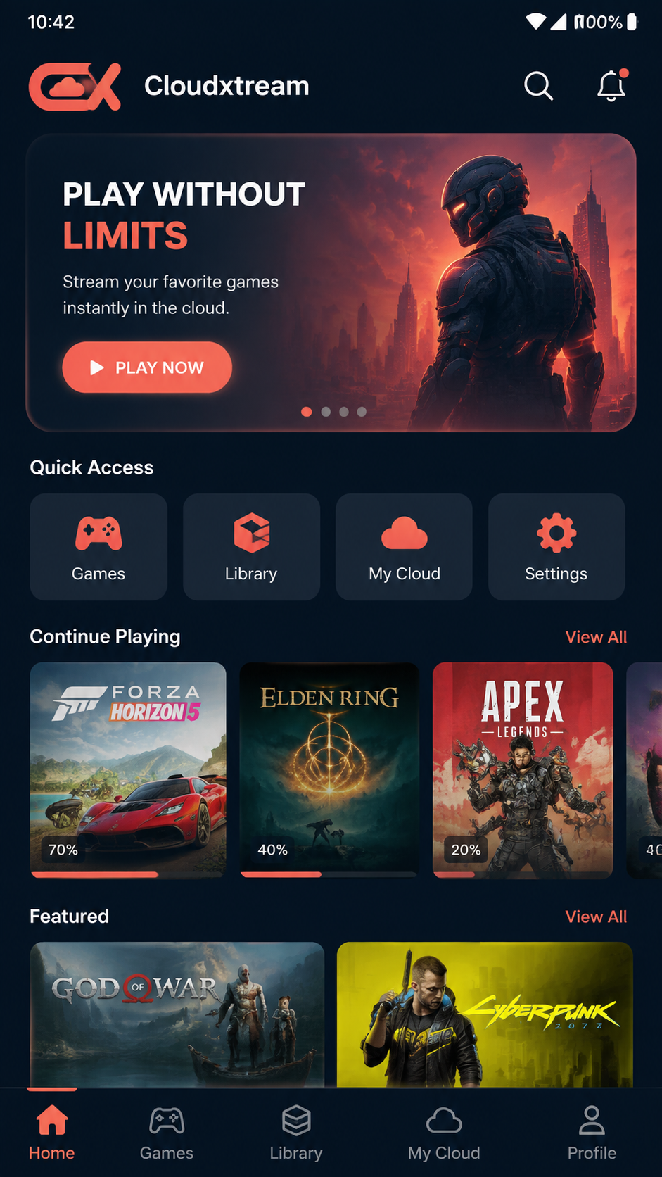 Cloudxtream screenshot 2