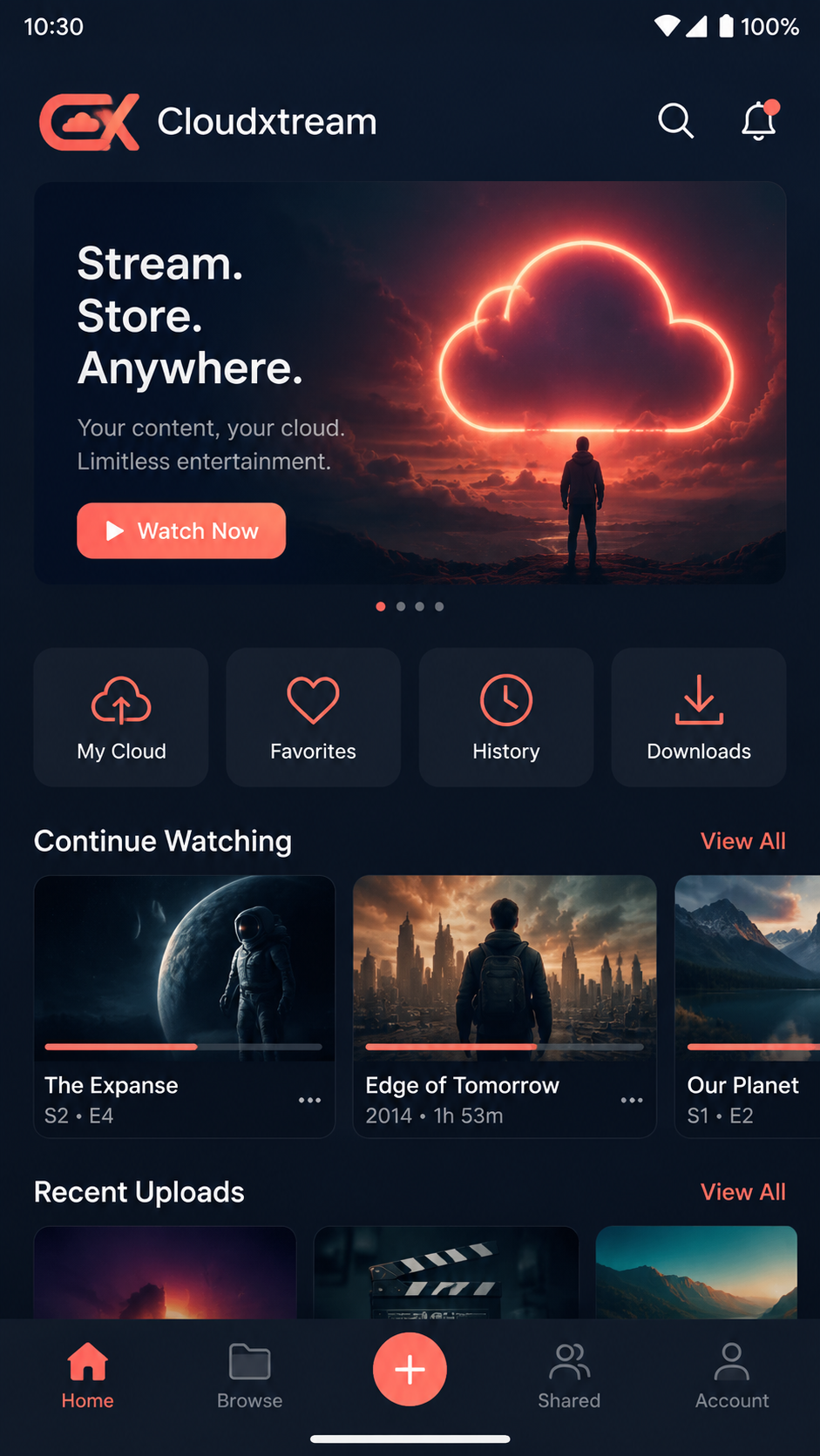 Cloudxtream screenshot 1