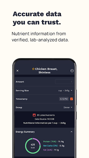 Tangkapan layar Cronometer: Calorie Counter 4