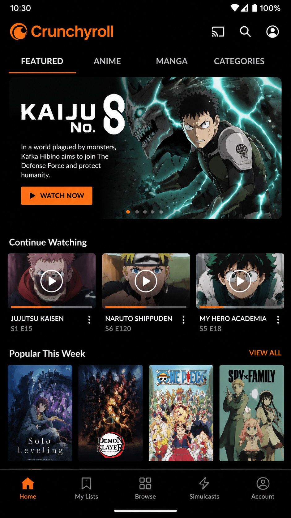 Crunchyroll screenshot 2