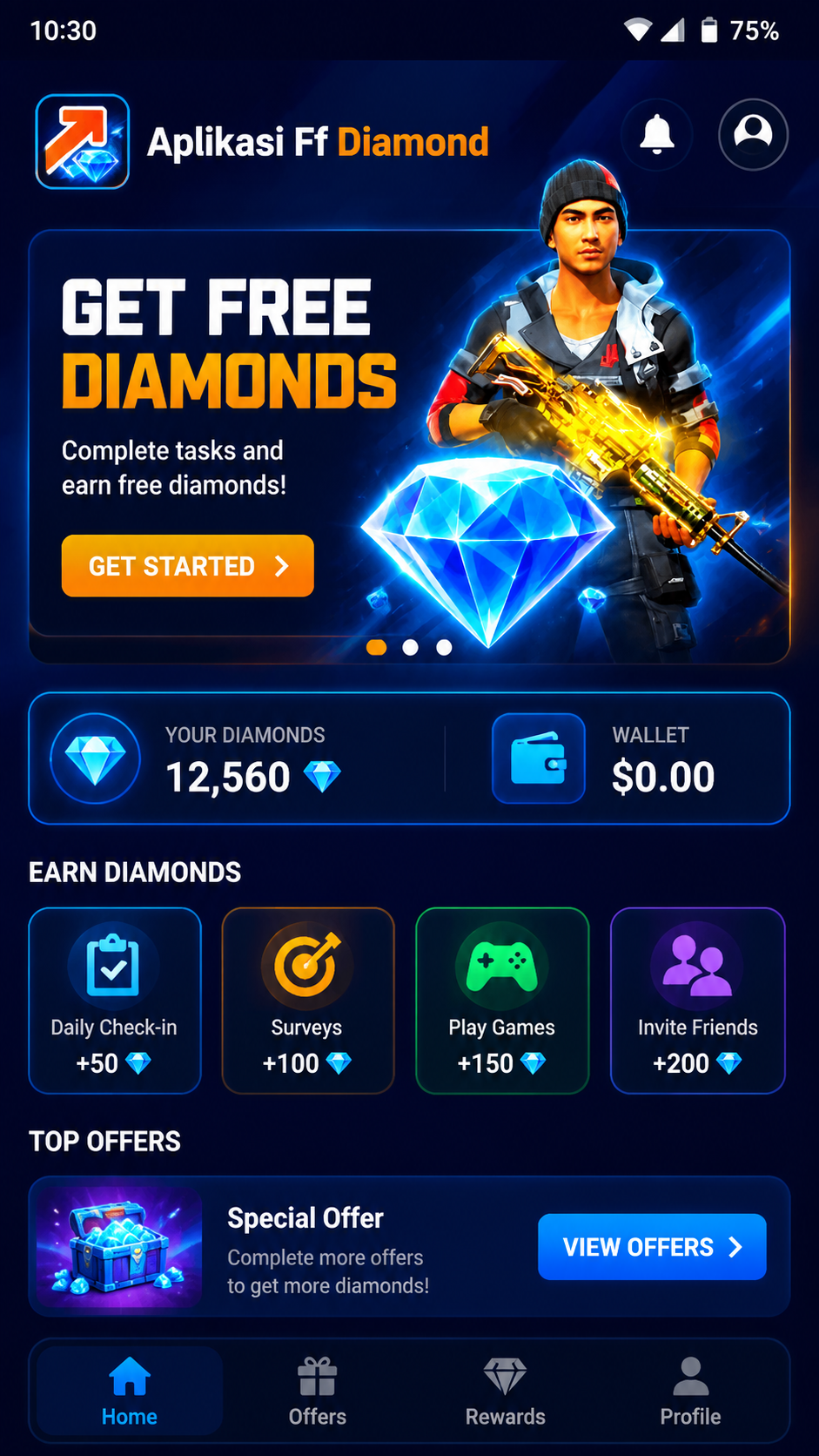 Aplikasi Ff Diamond screenshot 1