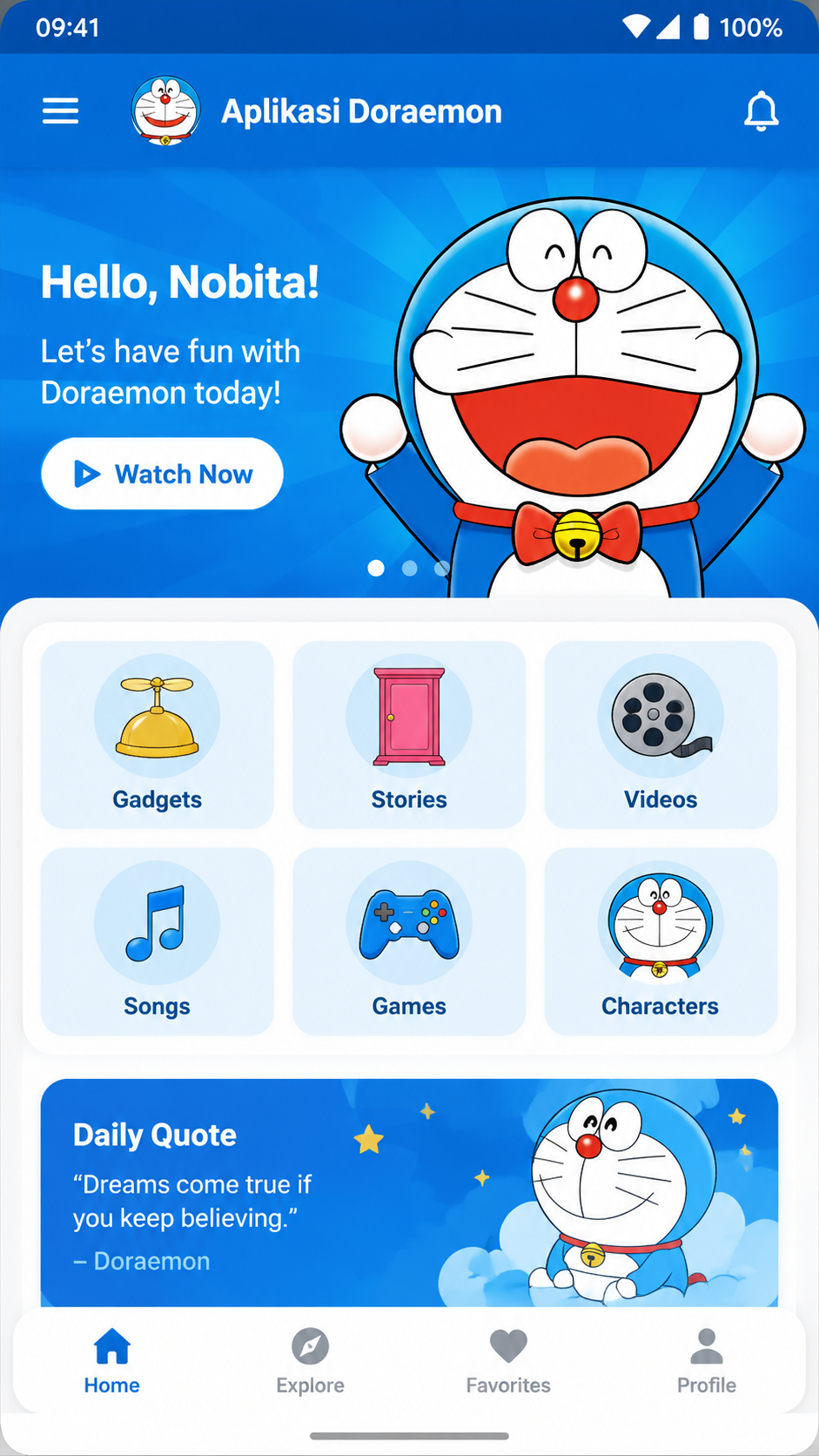 Aplikasi Doraemon screenshot 1