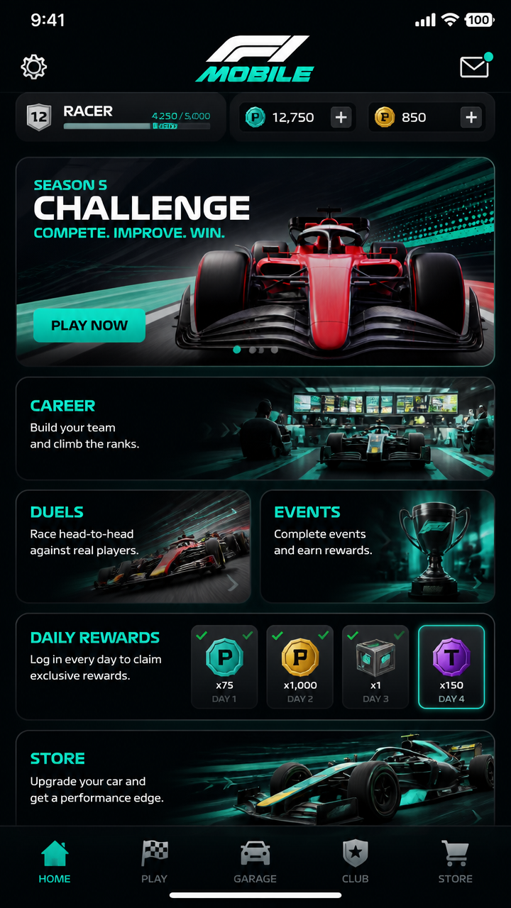 F1 Mobile screenshot 1