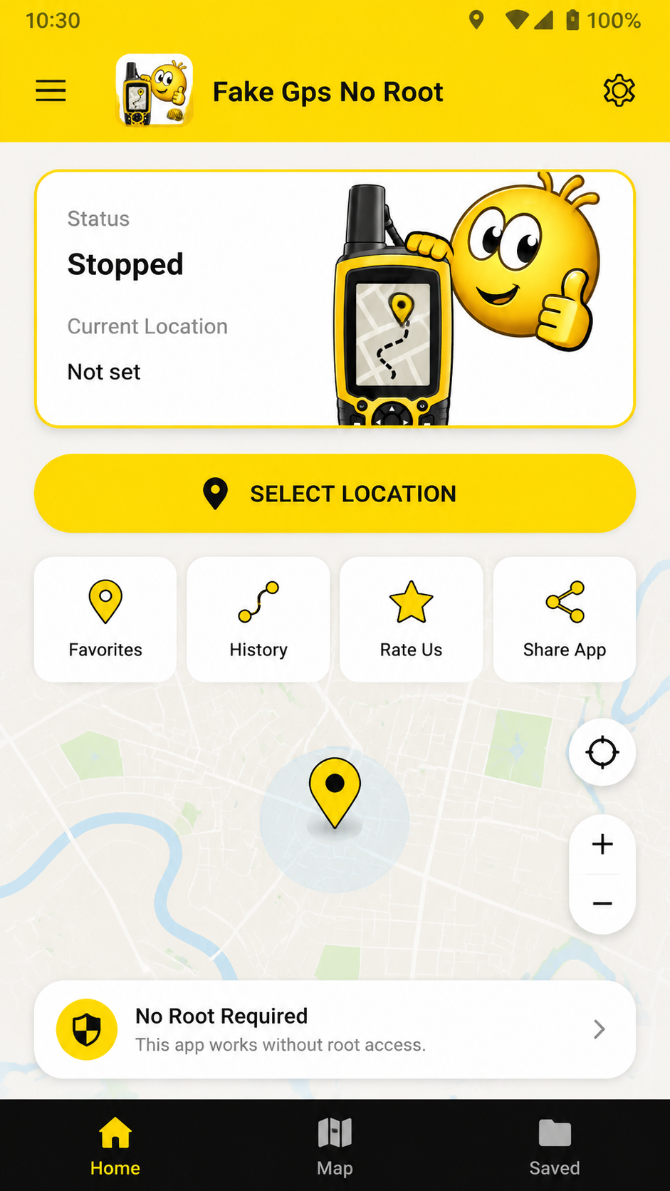 Fake Gps No Root screenshot 1