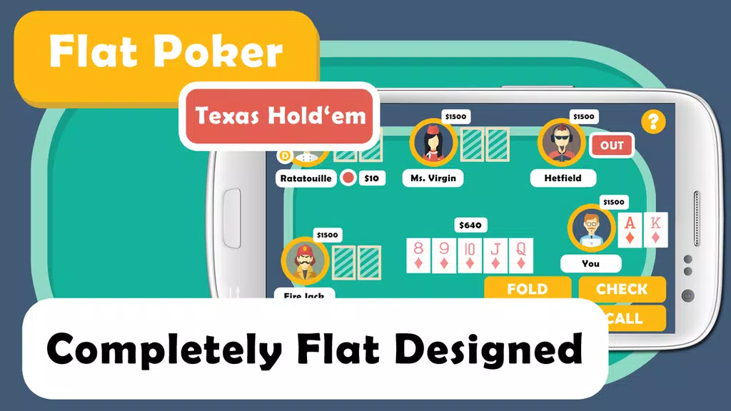 Flat Holdem Poker Offline screenshot 2