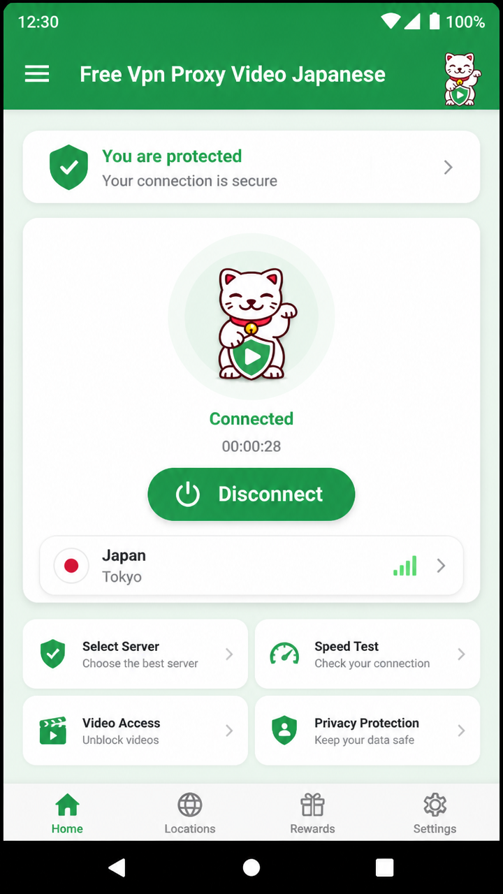 Free Vpn Proxy Video Japanese screenshot 2
