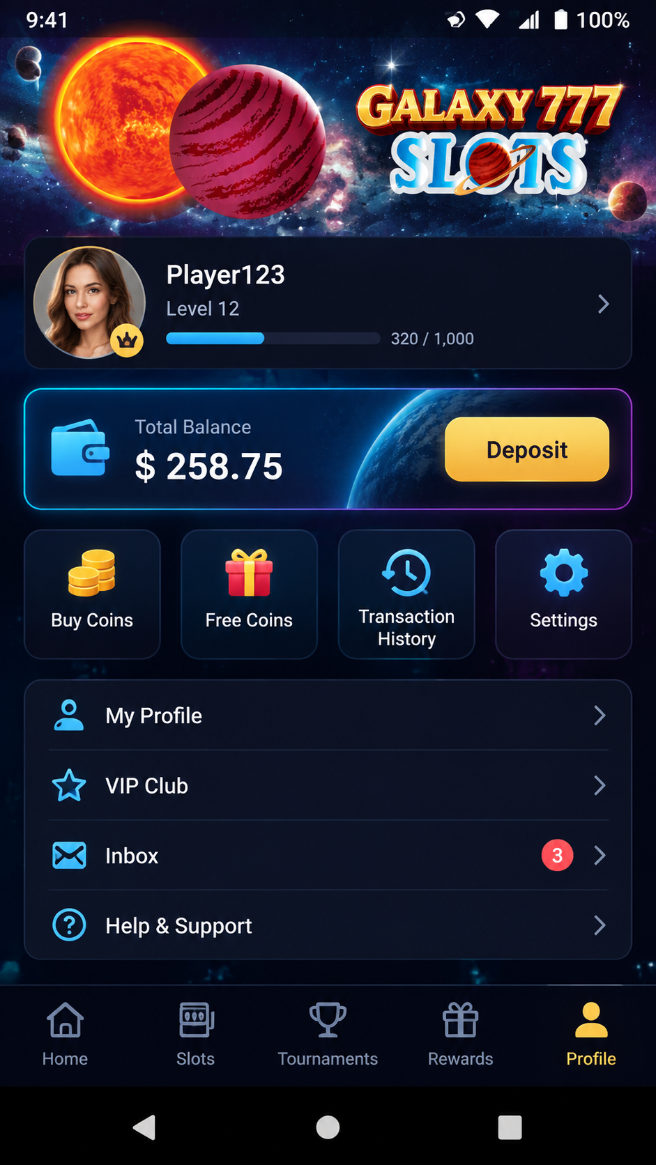 Galaxy 777 Slots screenshot 3