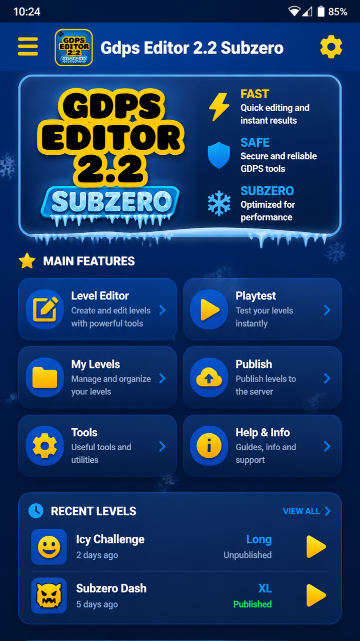 Gdps Editor 2.2 Subzero screenshot 2