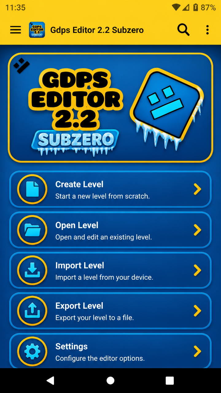 Gdps Editor 2.2 Subzero screenshot 1