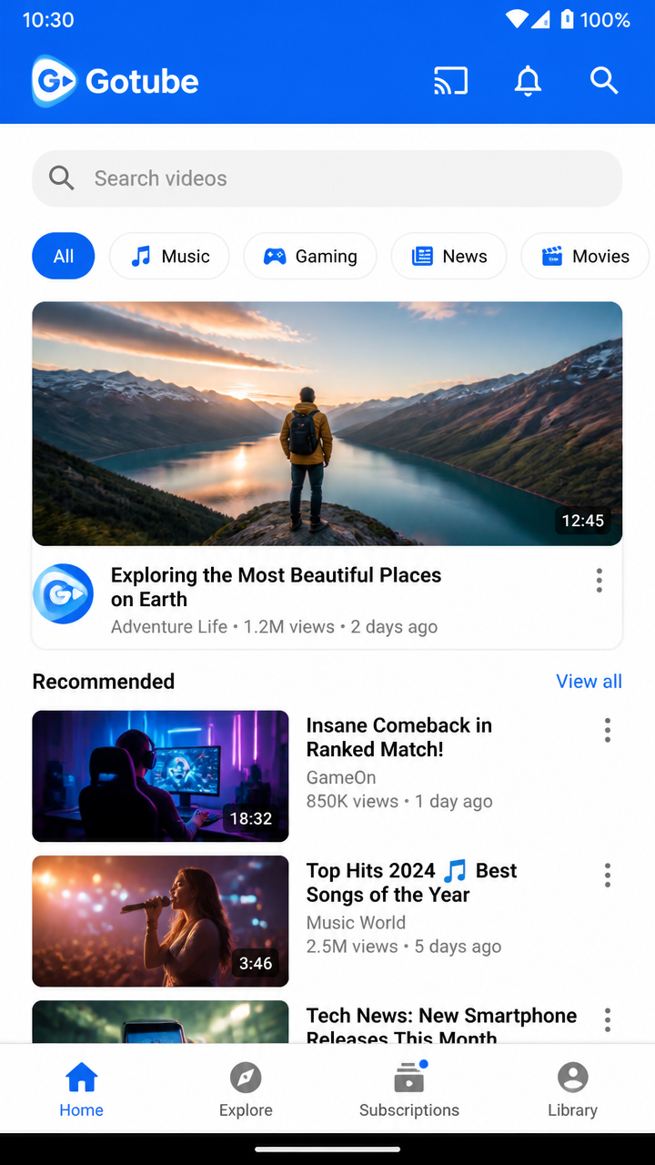 Gotube screenshot 1