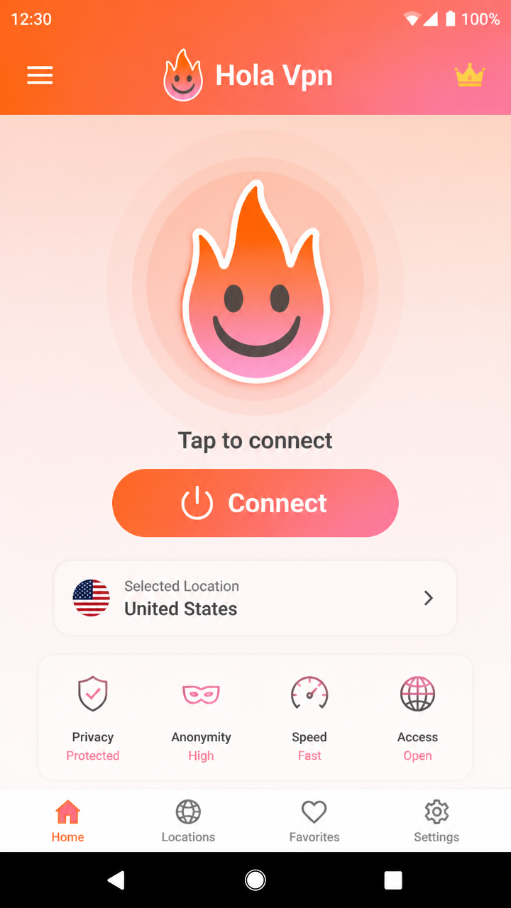 Hola Vpn screenshot 1