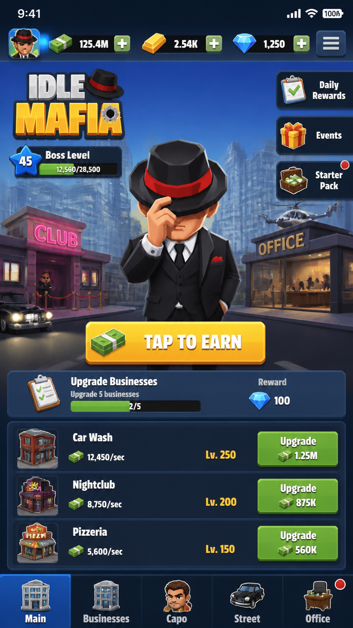 Idle Mafia screenshot 1