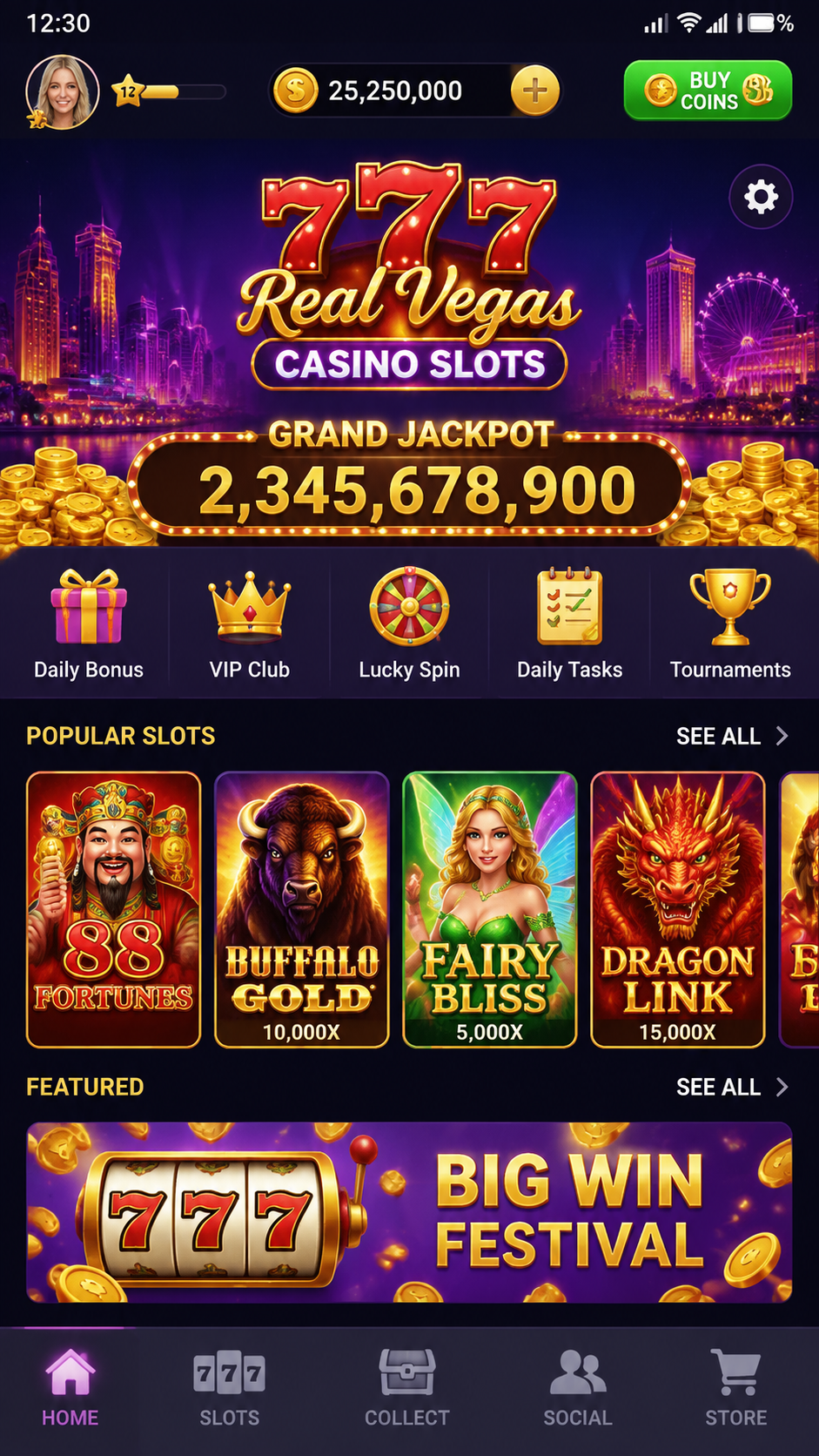777 Real Vegas Casino Slots screenshot 1