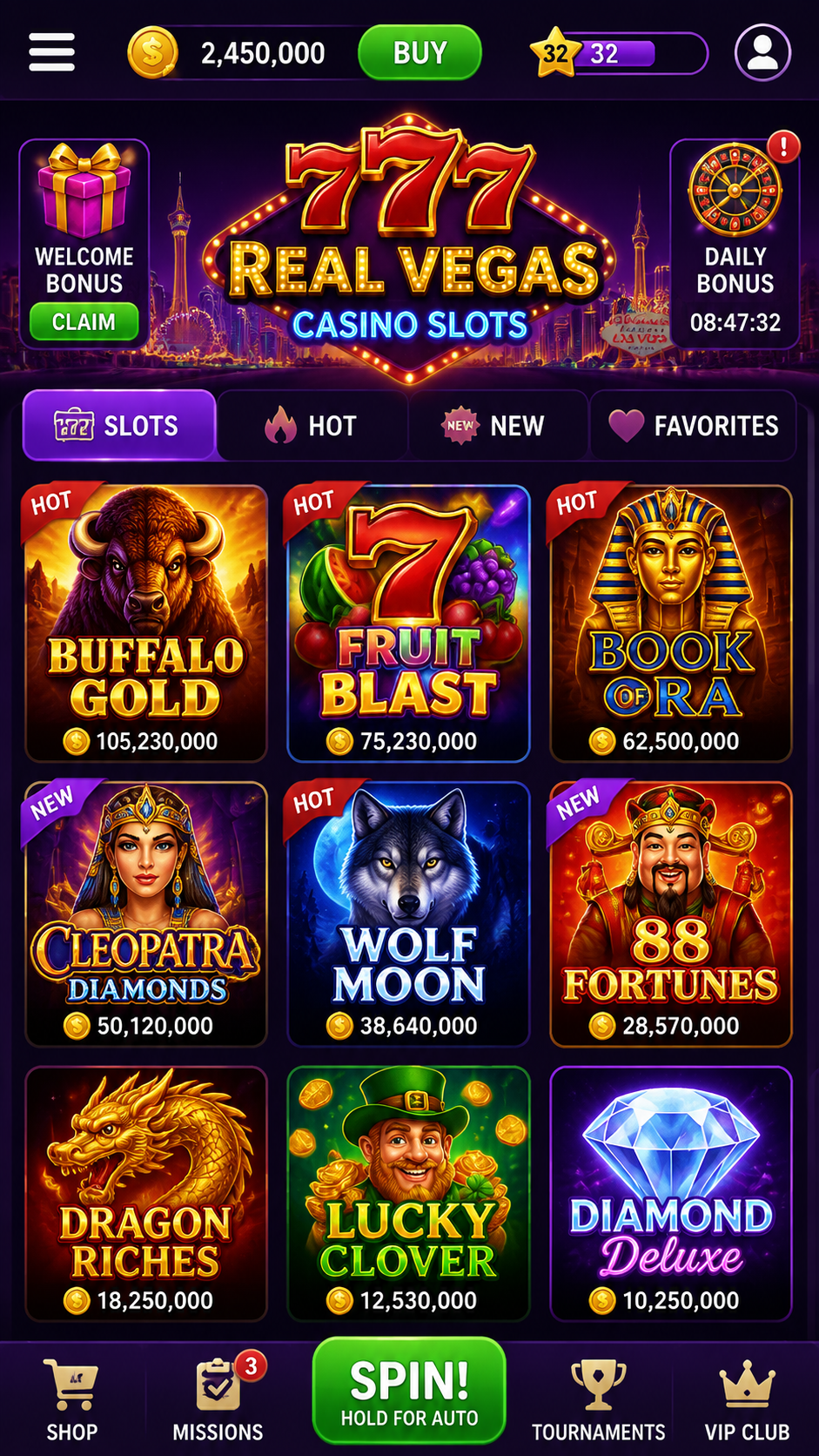 777 Real Vegas Casino Slots screenshot 2