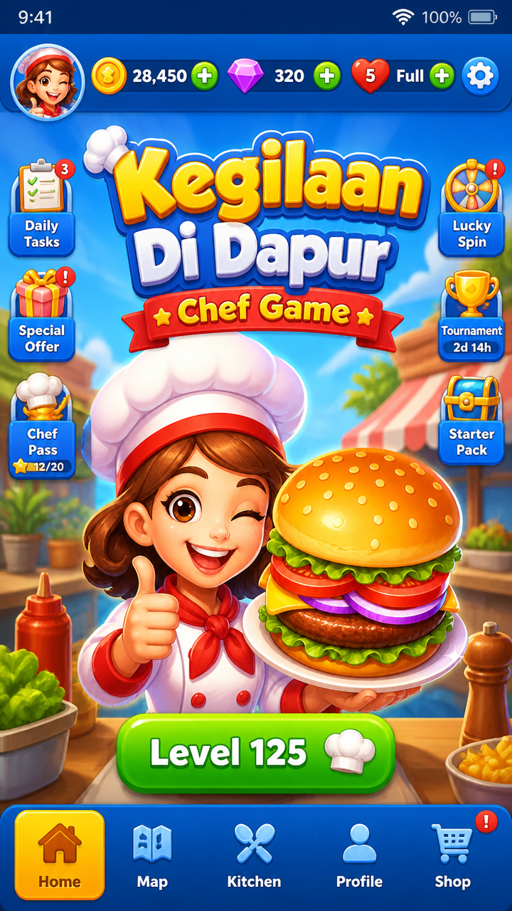 Kegilaan Di Dapur - Chef Game screenshot 1