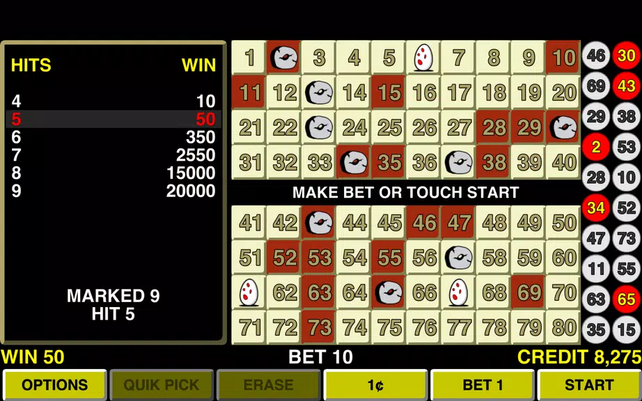 Keno Eggs Las Vegas Casino screenshot 2
