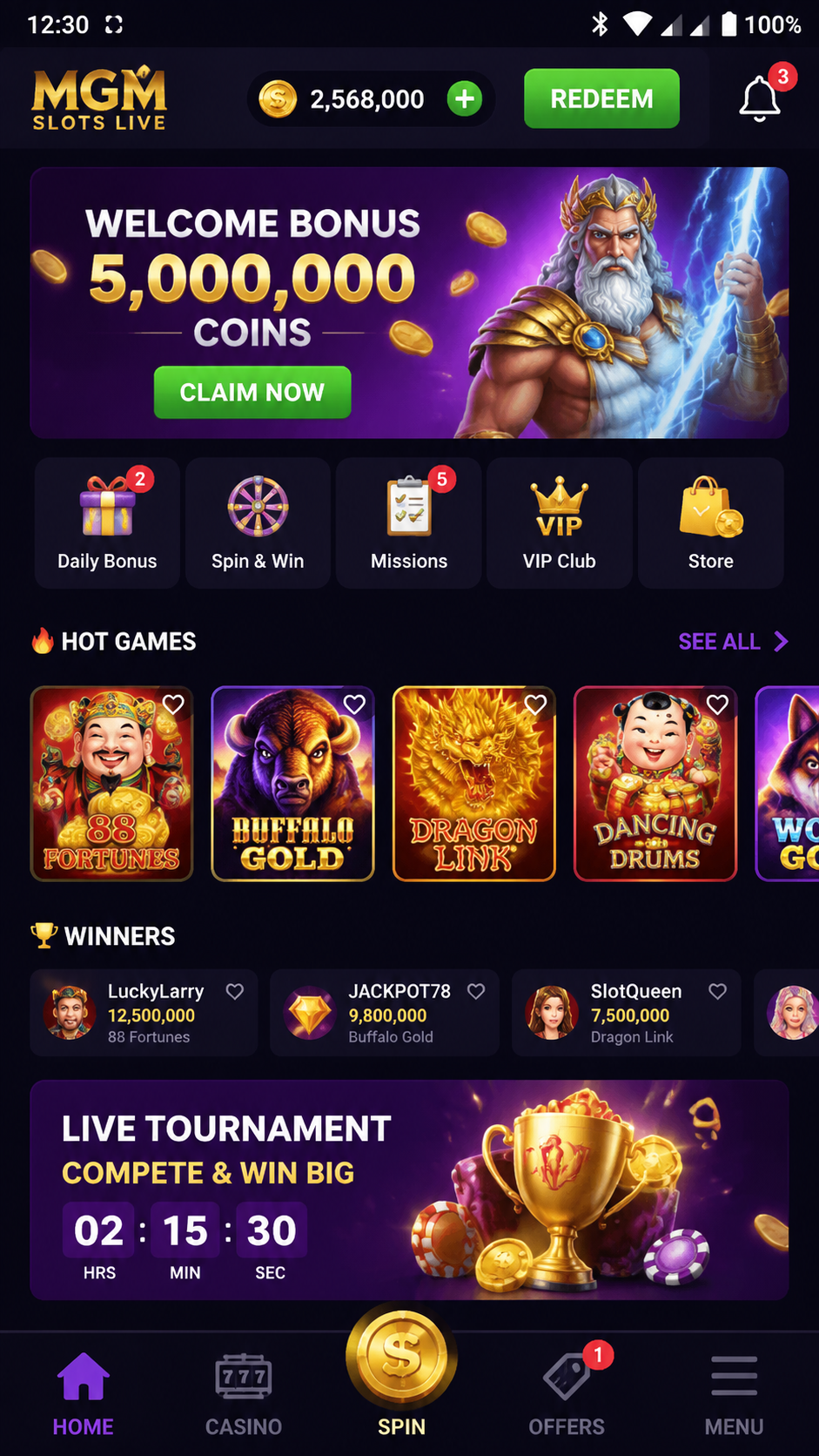 MGM Slots Live - Real Rewards screenshot 1