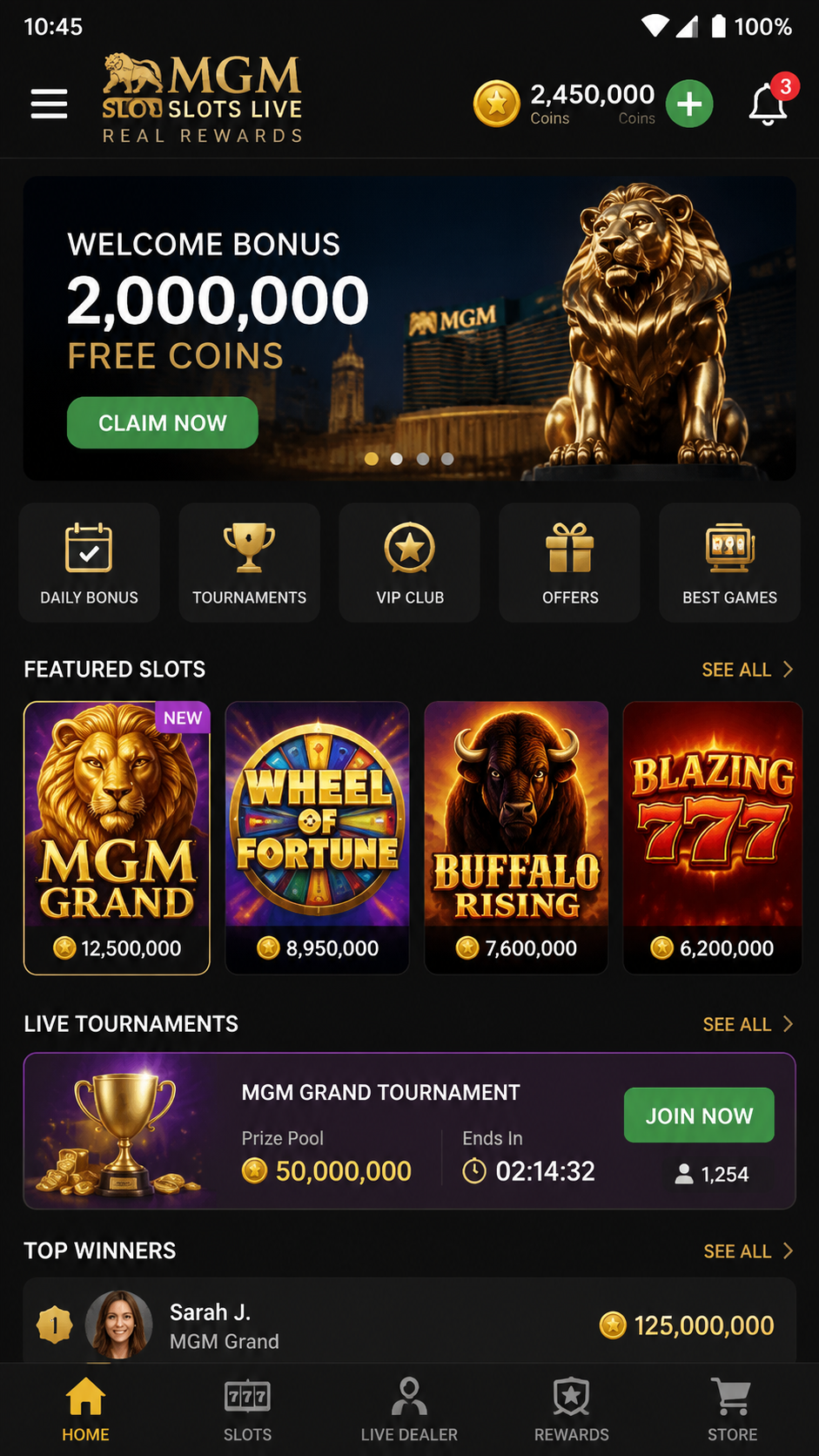 MGM Slots Live - Real Rewards screenshot 2