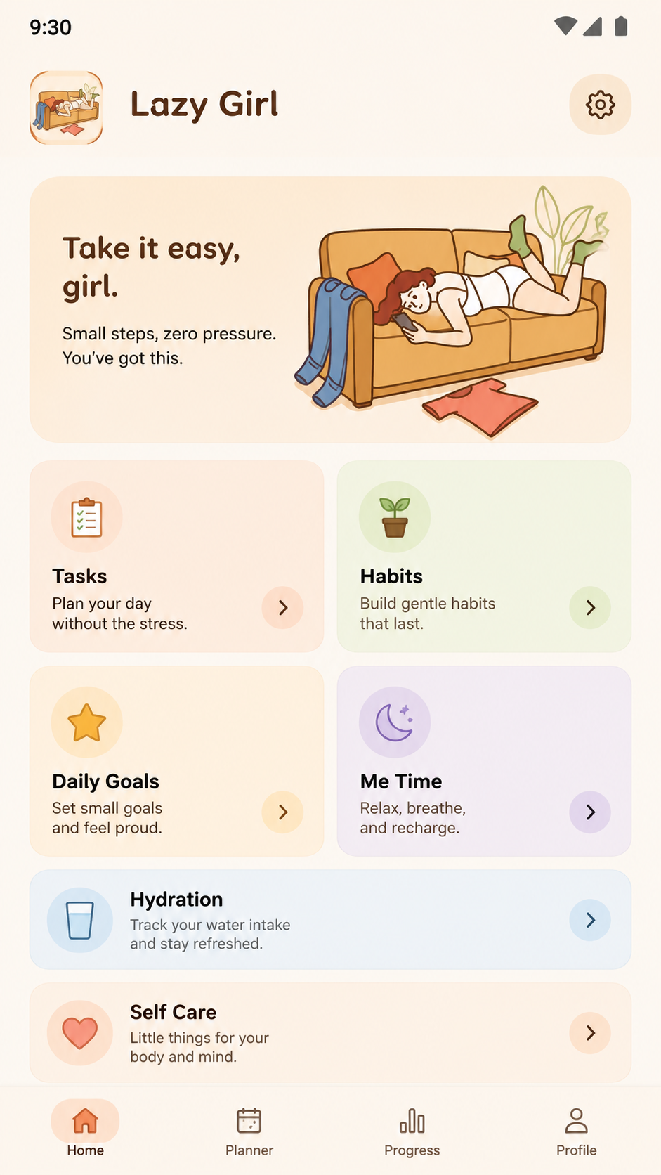 Lazy Girl screenshot 2