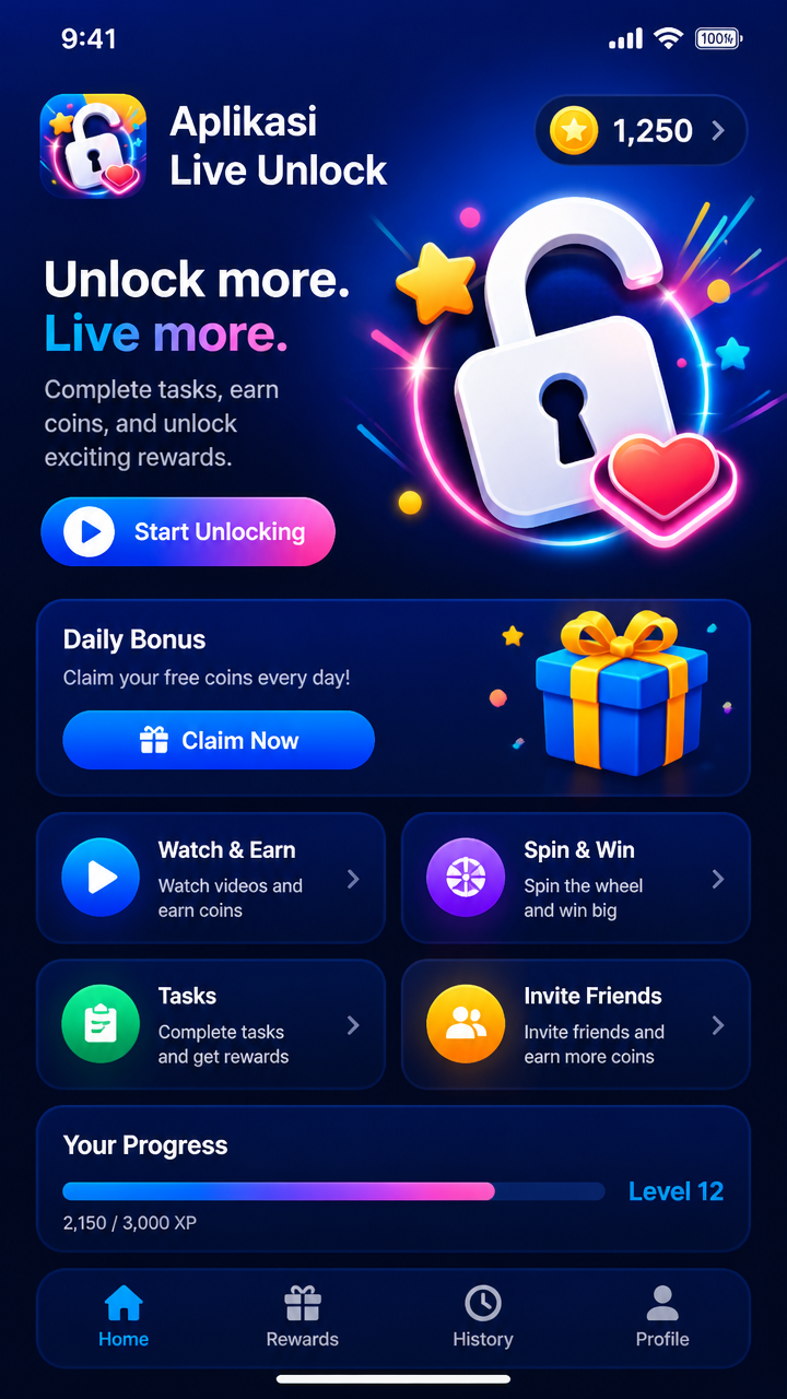 Aplikasi Live Unlock screenshot 1