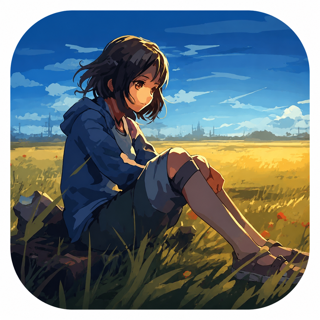 Anime Lonely Girl icon