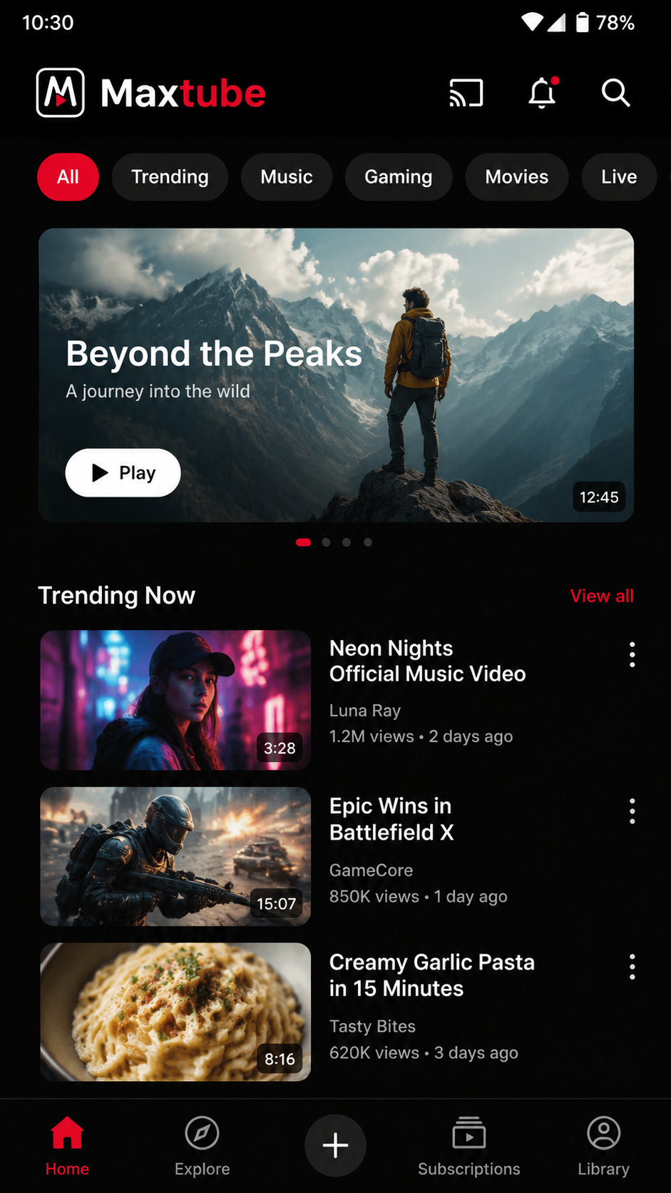 Maxtube screenshot 1
