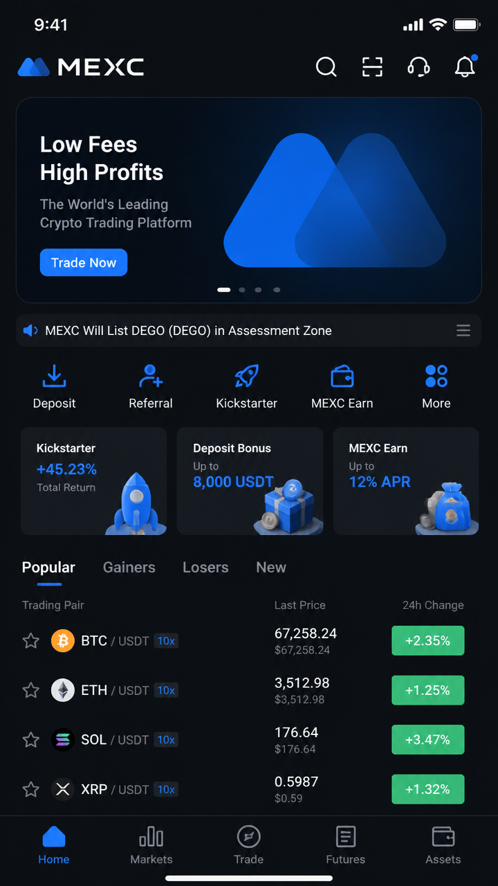 Mexc screenshot 2