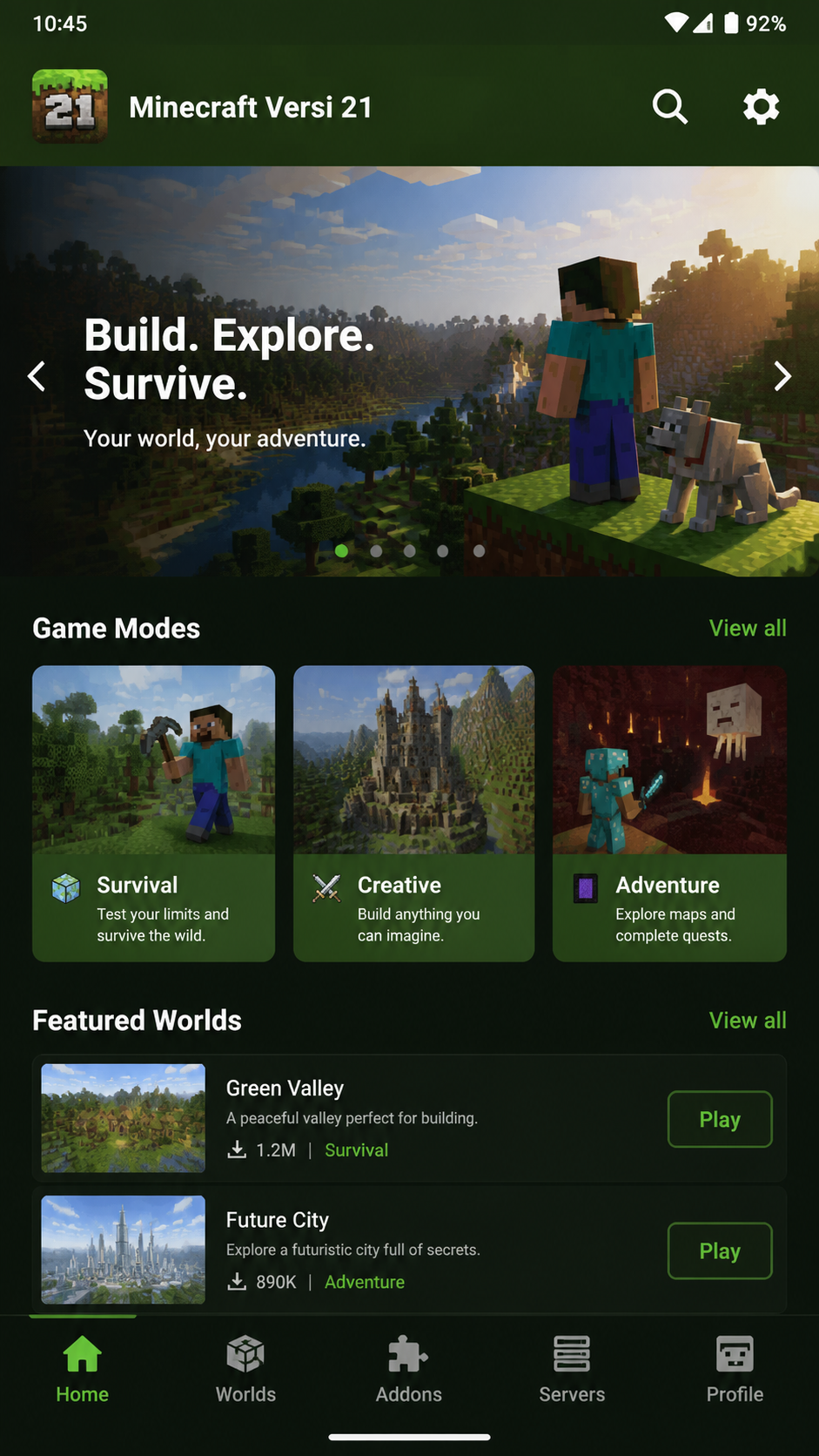 Minecraft Versi 21 screenshot 1