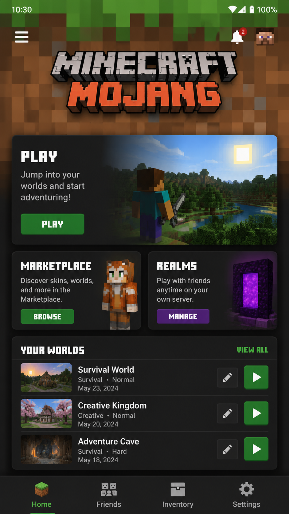 Minecraft Mojang screenshot 2