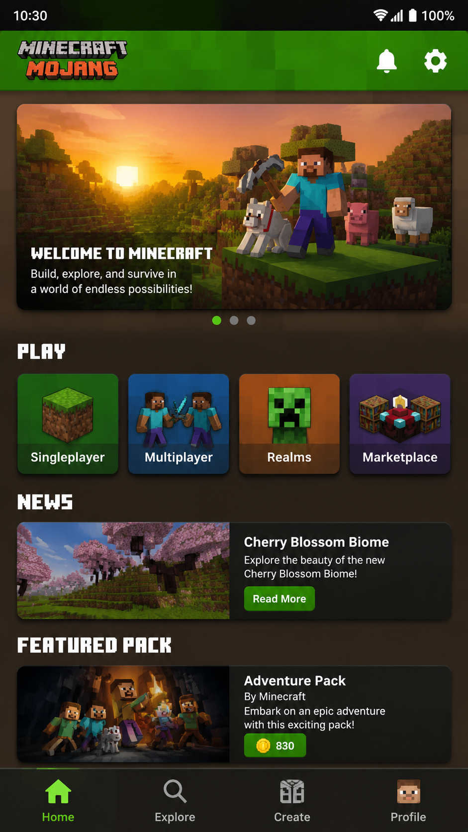 Minecraft Mojang screenshot 1