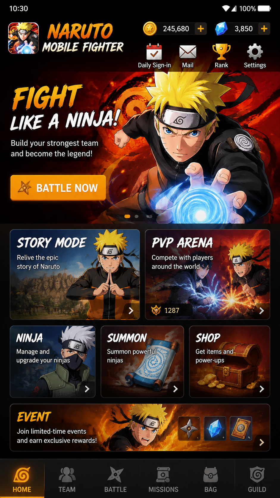 Game Naruto Mobile Fighter screenshot 2