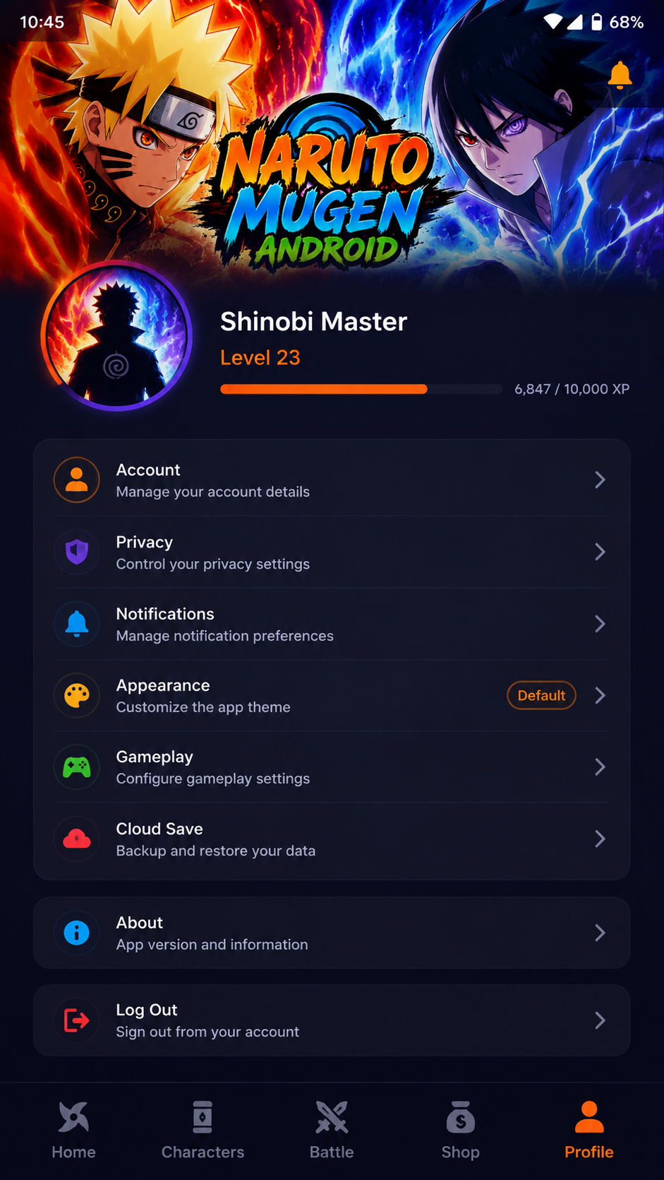 Naruto Mugen Android screenshot 3
