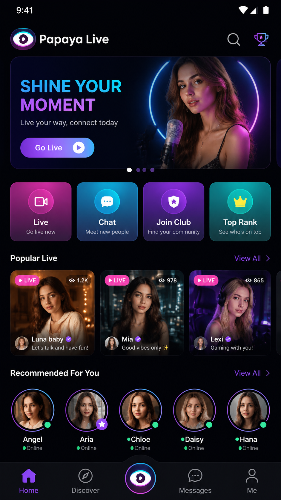 Papaya Live screenshot 2