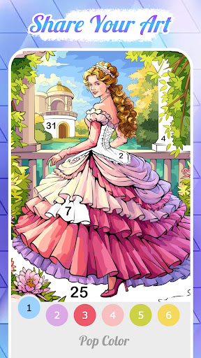 Pop Color - Paint by number screenshot 5