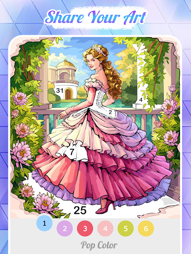 Pop Color - Paint by number screenshot 12