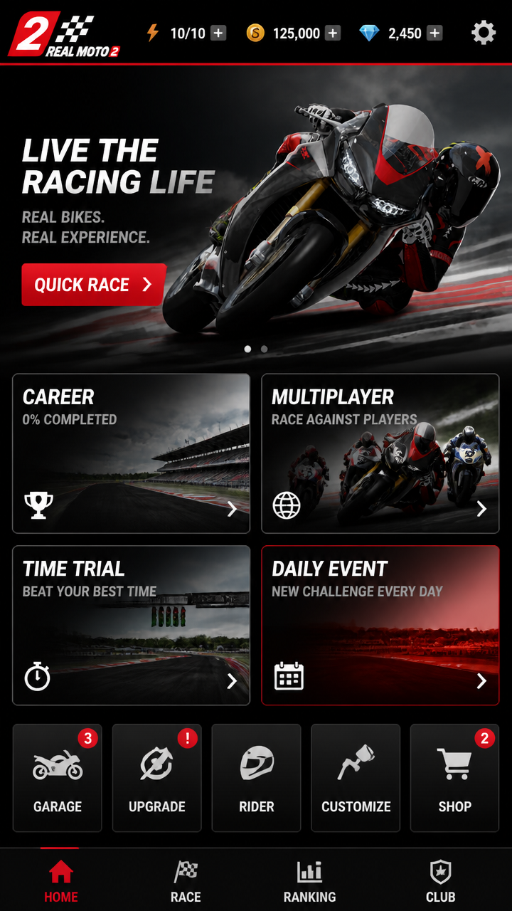 Real Moto 2 screenshot 2
