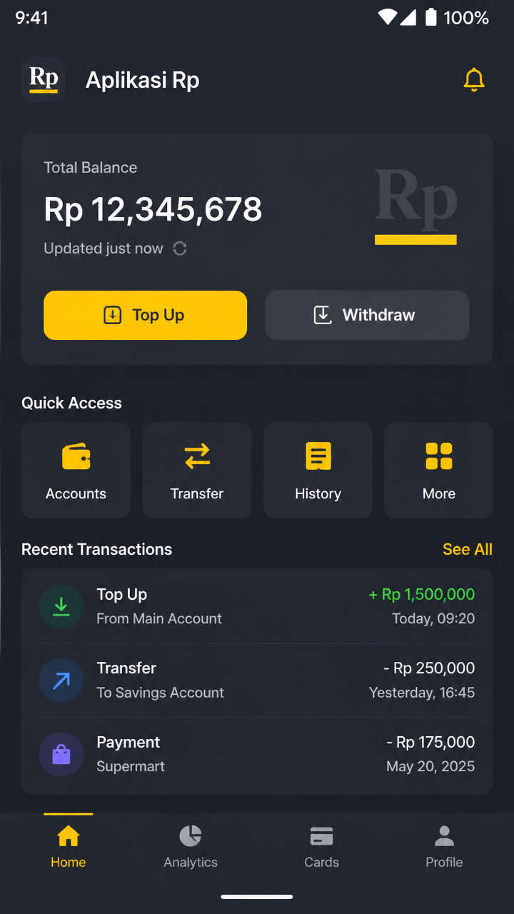 Aplikasi Rp screenshot 1