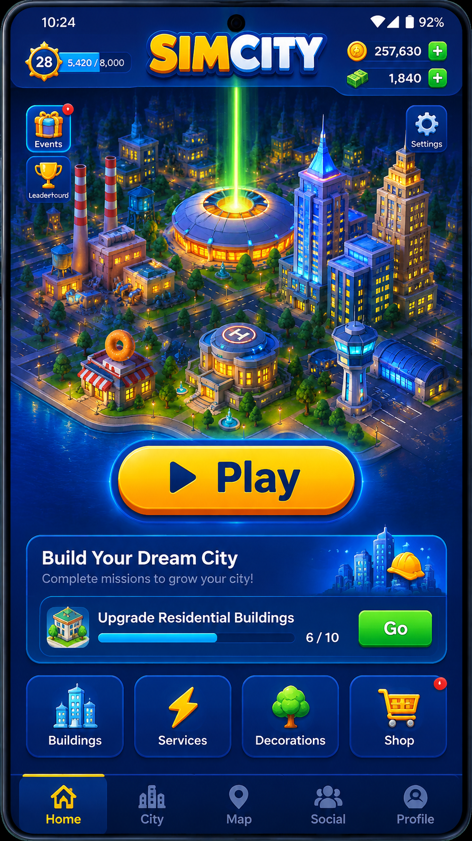 Tangkapan layar Simcity 1