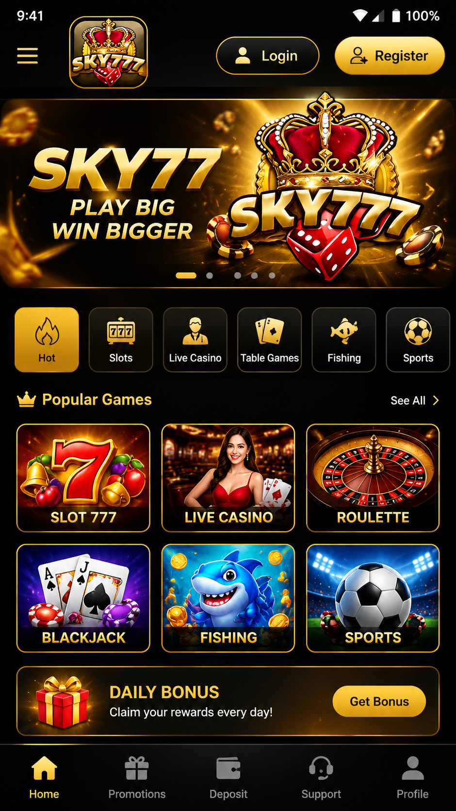 Tangkapan layar SKY77 2