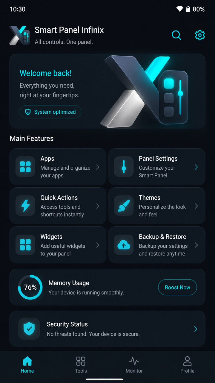 Smart Panel Infinix screenshot 2