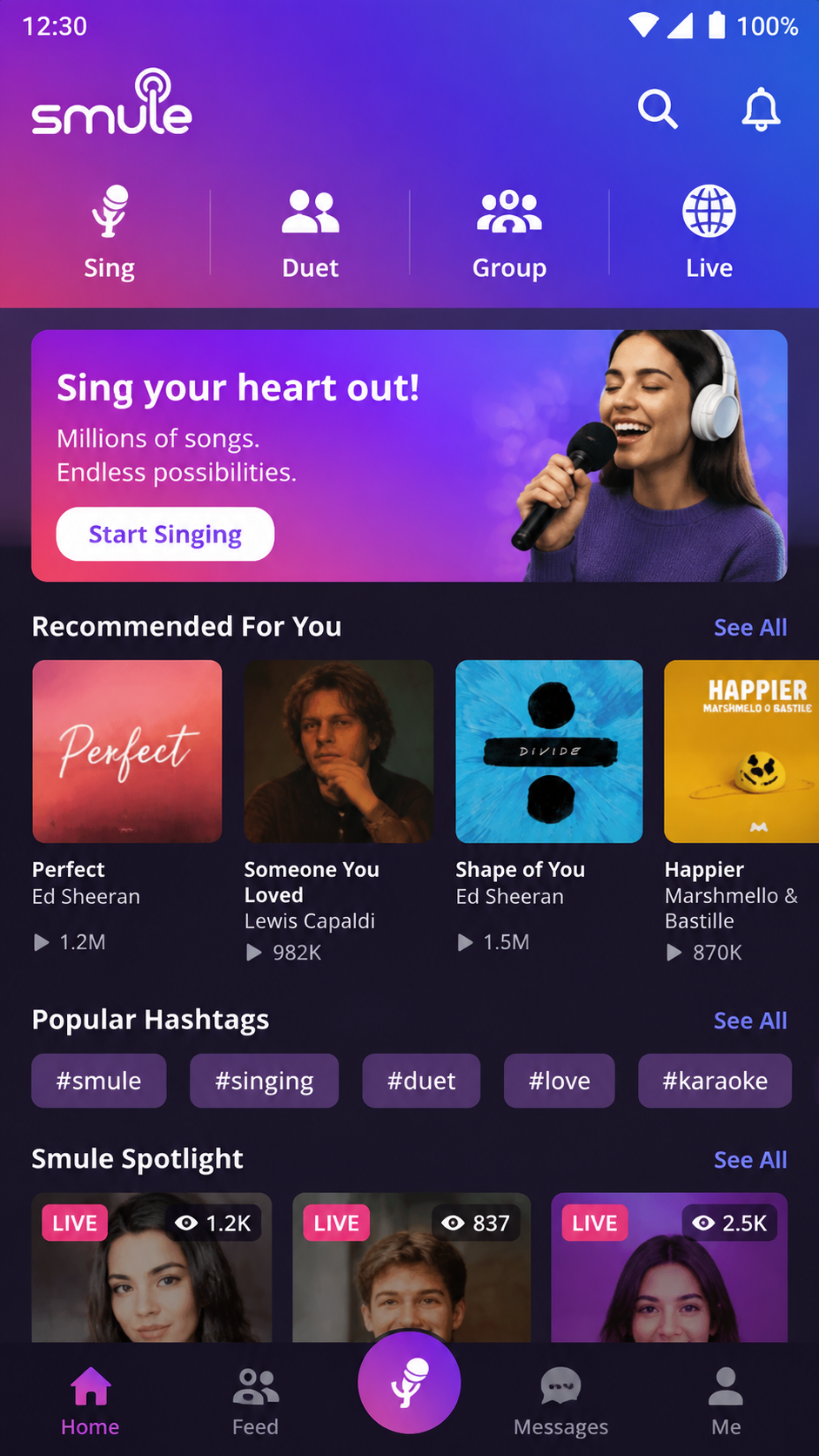 Smule screenshot 1